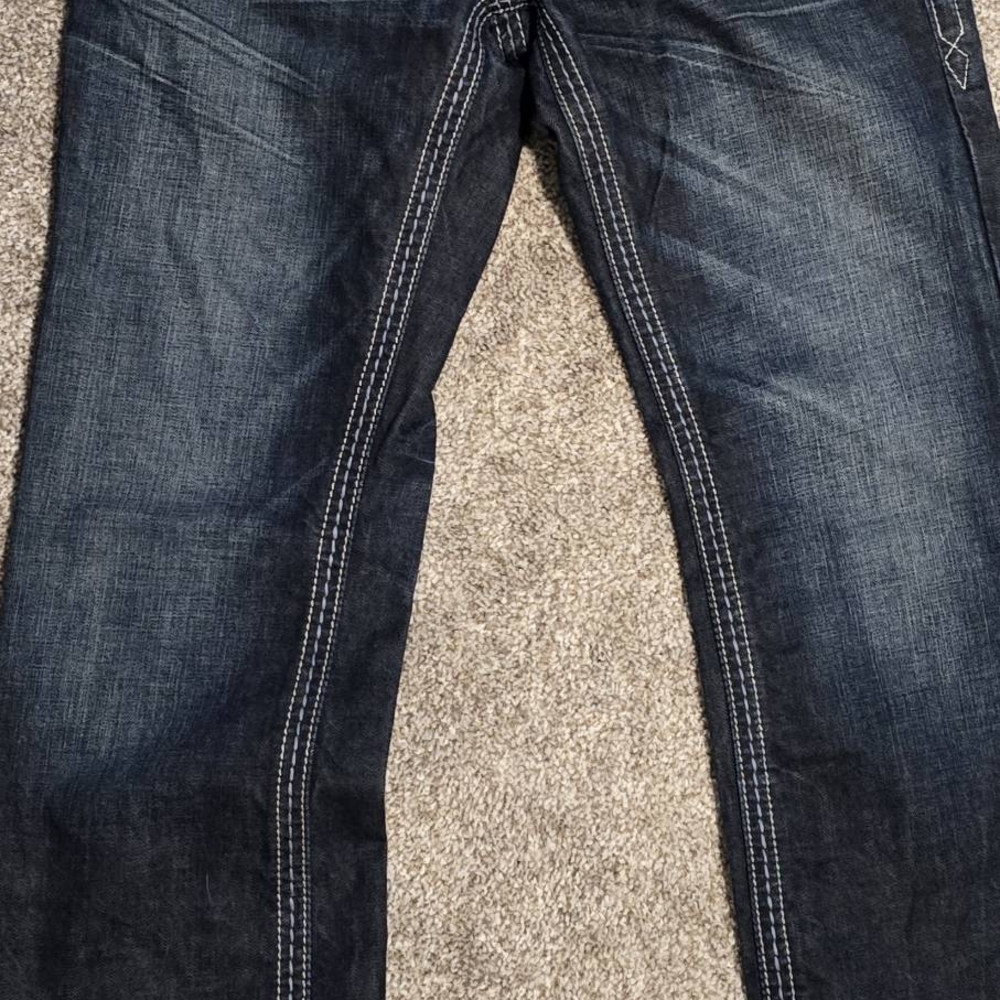 Rock Revival Men's Dark Blue Jeans - Picture 3 of 7